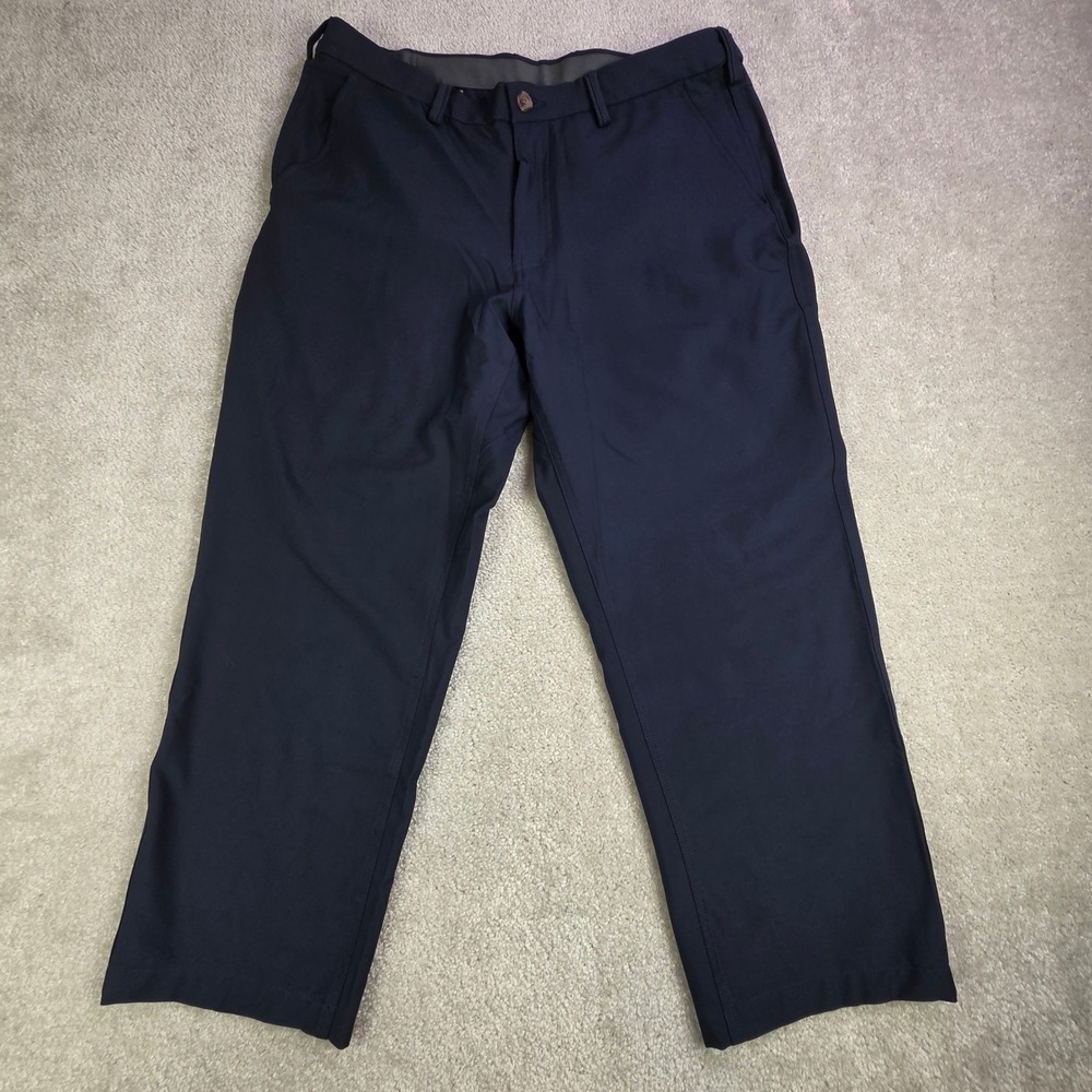SCOTTeVEST‎ Covert Cargo Chino Navy Blue 10 Pocket Travel Pants Mens 36x26 Short